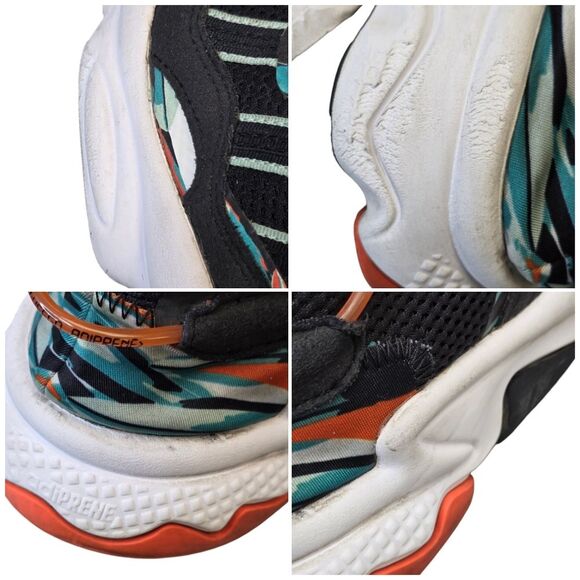 Adidas Men's 10.5 Ozweego Black/Cloud White Tropical Print Sneakers FZ3829 - Picture 15 of 15